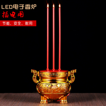 Plug-in LED electronic incense burner lamp for Buddha for the God of Wealth Guanyin Sacrifice Home Simulation Energy-saving Candle Changming Light