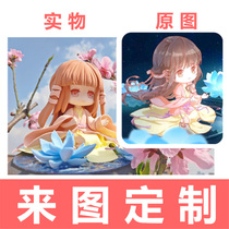 Hand-made custom-made animation cartoon pinching doll custom Q-version Clay Clay making keychain