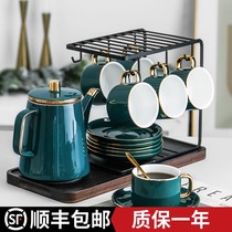 Coffee cup Exquisite ceramic European small luxury household light luxury afternoon tea set Cup and saucer cup set Coffee appliance