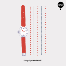 smokebomblab children creative tattoo sticker watch geometric bracelet combination