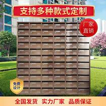 Indoor outdoor letter box Stainless steel letter box Custom delivery box Community multi-door floor mosaic letter milk box