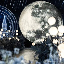 New wedding iron props star moon theme wedding glowing dream Moon hotel wedding hall layout Moon