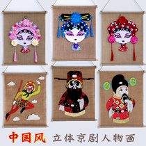 Kindergarten layout Ring Creation Decoration Materials Primary School Corridor Wall Peking Opera Classroom Hanging Chinese Style Ornament