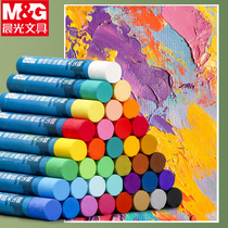 Morning light soft heavy color oil painting stick set 12 color 24 color 36 color 48 color round Rod professional art painting children crayon tool water soluble kindergarten painting washable oil oil