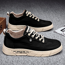 Autumn canvas mens shoes deodorant breathable labor insurance work old Beijing cloth shoes Joker casual flat shoes mens trendy shoes