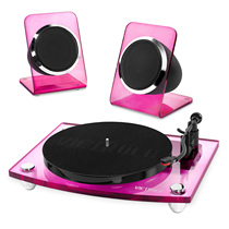 American Victrola modern transparent acrylic home desktop phonograph vinyl record player Bluetooth speaker