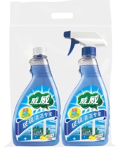 Weiwei glass cleaner 600ml * 2 anti-mold sterilization decontamination household window cleaning liquid bright and clean