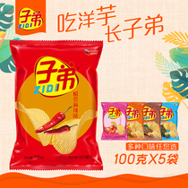 Ziji potato chips 100gX5 bags Yunnan potato chips Leisure snacks puffed food multi-province