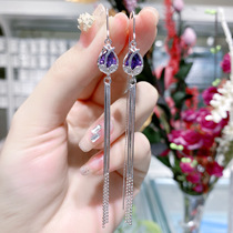 Tulip Flow Su Earrings Woman 2021 new pure silver anti-lose ear line superfairy Temperament Shake the same Conspicuble Earrings