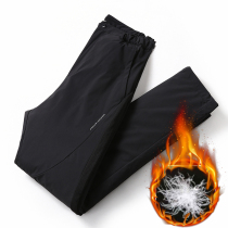 Winter new large size light down pants mens casual pants wear middle-aged warm pants fat plus large mens pants