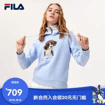 FILA FILA Fiale Parent-Child Womens Sweater 2021 Winter New Tide Sweater Casual Knitted Hoodie