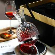 Crystal glass red wine decanter wine rotary decanter European household high-grade carved tumbler flask