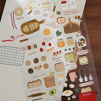 South Korean Sonia stickers with wind i like bread i love bread handbill material cake food small stickup