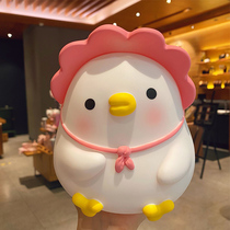 Energy duckling piggy bank Duck piggy bank girl cute net red fall-proof creative piggy bank large capacity children