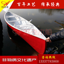 Custom European-style hand boating decorative wooden boat Fishing boat Wooden kayak canoe two pointed wooden boat