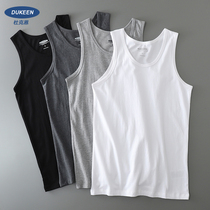 American Cotton solid color vest men summer waistband undershirt loose sports fitness white sleeveless T-shirt men