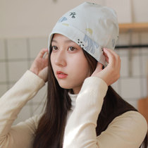 Lunar Subcap Spring Summer Thin postnatal pregnant woman Indoor cuddly cotton hat Summer Maternity anti-wind hair with headscarf