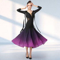 Dan Bo Luo high-end modern dance dress new national standard dance dress ribbon Waltz swing gradient modern dance dress