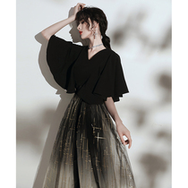 Large size evening dress Banquet can usually wear fat mm thin gradient dress Women participate in wedding dress summer