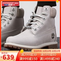 TIMBERLAND Tim Bai Lan flagship store medium boots womens shoes 2021 new sports shoes White outdoor hiking boots