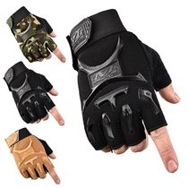 Tactical gloves mens sports non-slip motorcycle riding climbing gloves fitness training summer half finger gloves