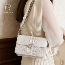  Olor Thai crocodile leather womens bag high-end shoulder bag leather casual messenger bag fashion small square bag