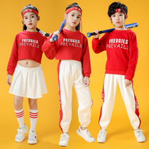 New childrens cheerleading costume jazz dance suit winter games cheerleading performance costume toddler dance suit