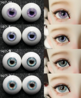 taobao agent Resin, white eyeball, cat's eye, 14/7mm