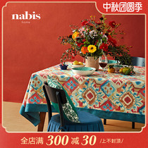 Crayon style Indian American tablecloth coffee table premium round dining table fabric waterproof linen rectangular tablecloth