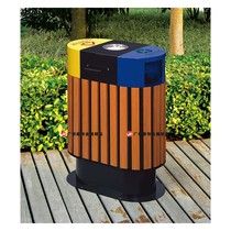 Outdoor large capacity round paint sanitation trash can Park with ashtray seat garbage peel storage bucket