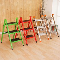 Iron tube bench multifunctional household ladder indoor thickening folding dual-use three-step small steps stair chair climbing stool