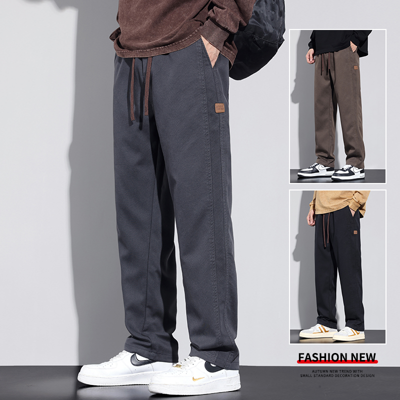 Autumn New Men's Casual Pants American Fashion Brand Work Suit Pants Loose Straight Tube Pants Trend Versatile Wide Leg Pants