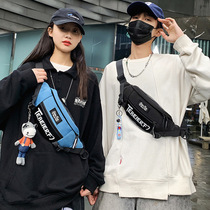 Tide card 2022 new chest bag male and female single shoulder inclined satchel student casual Korean version ins superfire Oxford cloth waterproof