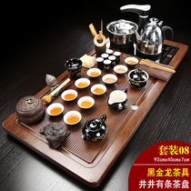 Tea set set tea cup full automatic induction cooker complete set of solid wood tea tray tea table home large tea sea tray