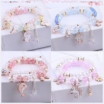 Little girl bracelet bracelet children bracelet beaded crystal female cute student girlfriends fashion public T