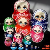 15-layer set of dolls Russian dolls 15-layer big belly round wish snowflakes exquisite retro discoloration 2019 New