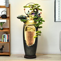 Rockery fountain Zhaicai courtyard living room tea room front balcony office TV cabinet next to Zen flowing water floor ornaments