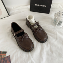 Mary Jane small leather shoes women Joker retro English round head cute jk shoes uniform shoes Japanese summer thin model