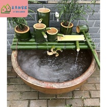 Humidified bamboo raft rockery flowing water making money fish pond water circulation system gift water household fish culture modern scenery