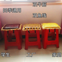 Clothing factory staff cushion butt mat plastic stool breathable cool cushion bamboo mat factory rectangular chair cushion summer
