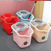 Mop squeezing machine mop bucket household enlarged thickened plastic floor mop bucket wash wash bucket wring clean mop bucket