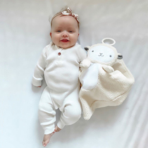  Nordic ins baby pure cotton pit strip one-piece Spring and autumn bottoming romper pajamas baby Western style tide climbing clothes