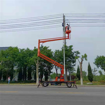 Mobile lift crank arm diesel battery aerial work table outdoor installation lamp hydraulic advertising monitoring vehicle