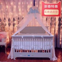 Export US cribs imported solid wood luxury multi-function large size splice large size can be switched into a bed