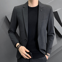 Autumn casual small suit jacket mens small suit Korean version of slim handsome trend Ruffian handsome one-piece suit jacket