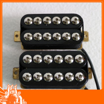 Dongli Electric Guitar Double Coil Pickup 12 Hexagonal Point Wide Sound range MetalBlood Black Set