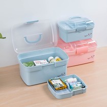 Storage box small medicine box boyfriend small dormitory medicine box portable student kindergarten health room first aid box
