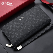 Gold lillai men long wallet leather wallet handbag men bag luxury brand hand bag bag 2021 new brand name