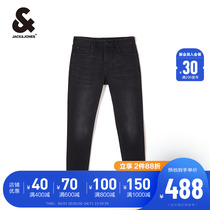 Jack Jones Spring Mens Jeans A Skinny Casual Trendy Cat To Wash Cool Black Denim Long Pants Man