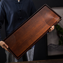 Heavy bamboo tea plate flat household simple dry bubble plate size tea table drainage Japanese tea table rectangular tea sea